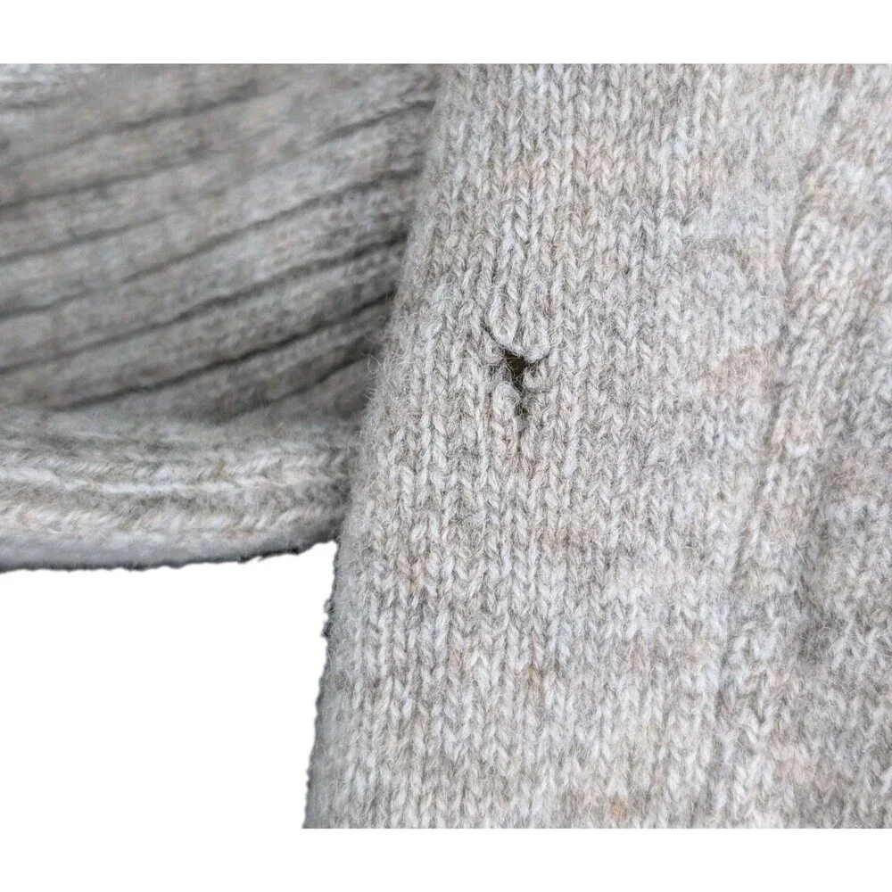 J.Crew Men's 100% Lambswool Sweater - Cozy Pullover with Shawl Collar Size Med